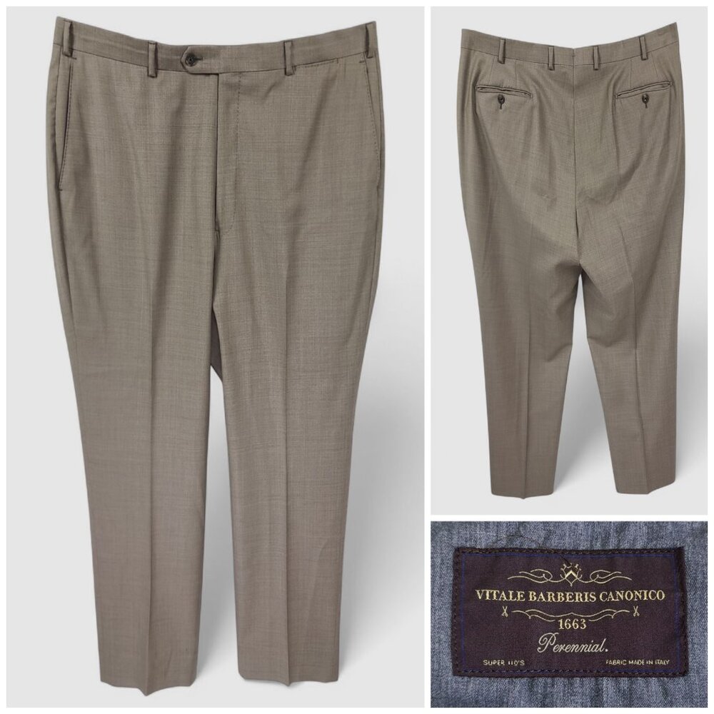 J. Hilburn Vitale Barberis Canonico Italian Fabric Wool Dress Pants W40xL28.5